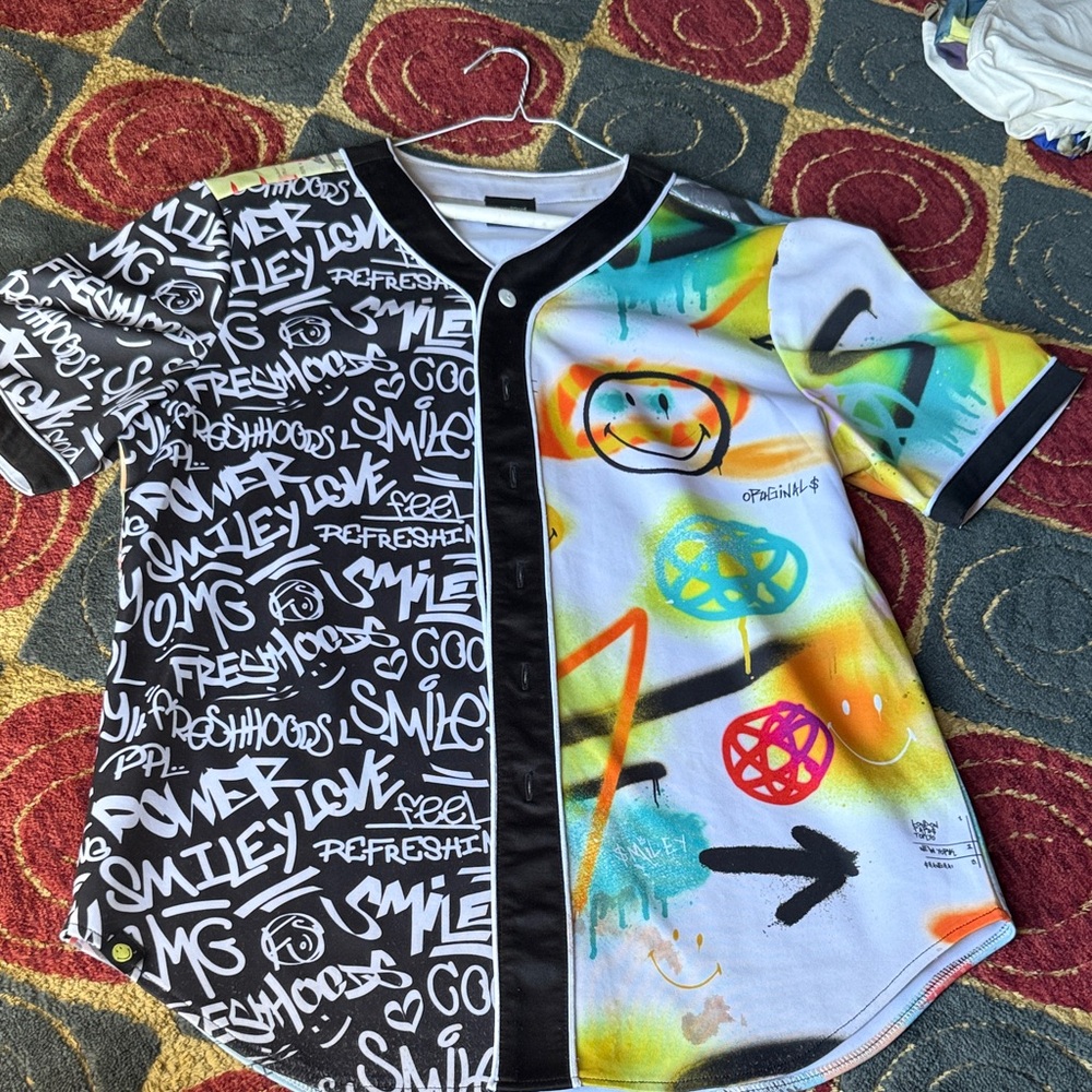 Graffiti Style Men's Jersey Shirt